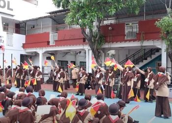 Penerimaan Tamu Ambalan Pramuka All Secondary Jakarta Islamic School