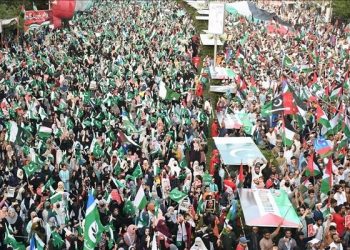 Peringati Setahun Israel Hamas, Warga Pakistan Gelar Aksi untuk Solidaritas Kepada Rakyat Palestina