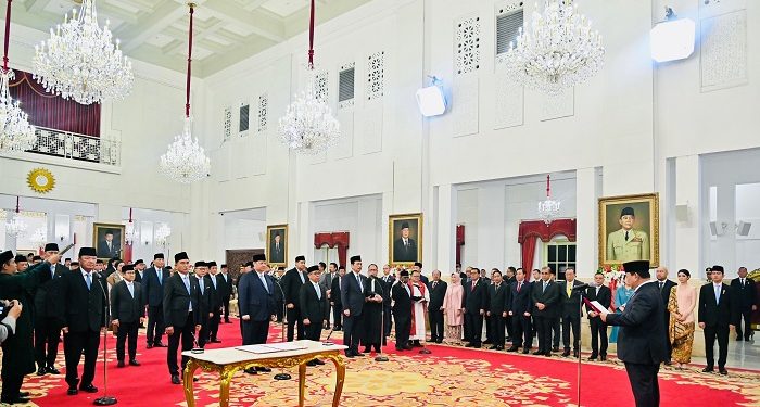 Daftar Nama Para Menteri Kabinet Merah Putih yang telah Dilantik Presiden Prabowo