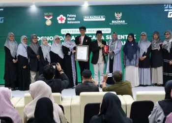 BAZNAS RI dan PIA Raih Rekor MURI Donor Darah Secara Serentak oleh Mustahik Terbanyak