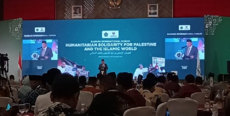 Menag RI Resmi Buka Forum Internasional BAZNAS dalam Misi Kemanusiaan di Palestina