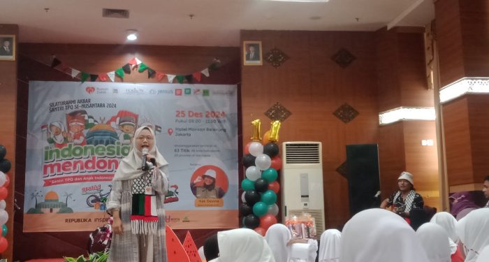 Relawan Rumah Zakat Jakarta Gelar Indonesia Mendongeng 11 Ajak Santri TPQ Mencintai Palestina