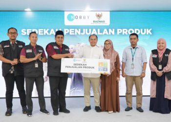 Peduli Palestina, BAZNAS Bersama Nobby Official Luncurkan Program Sedekah Penjualan Produk
