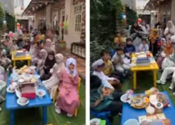 Salam-Salam dan makan Bersama, Halal Bihalal TK Jakarta Islamic School