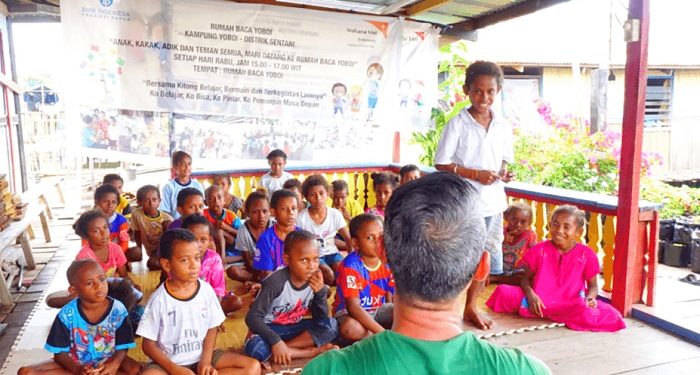 Rumah Baca Sederhana di Sentani Jayapura Hadir dengan Penuh Makna