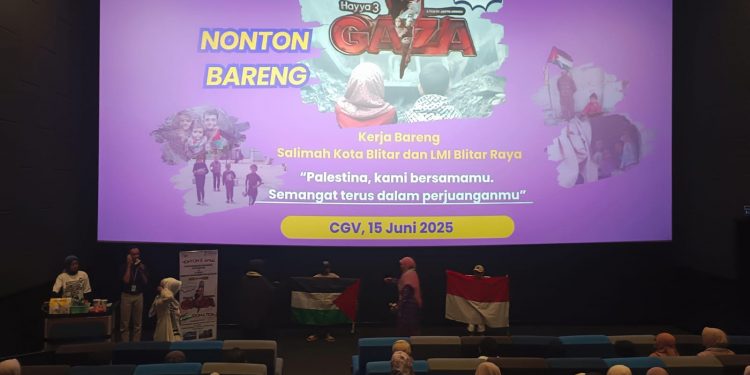 Nobar Hayya 3, Dukungan Salimah Kota Blitar untuk Palestina