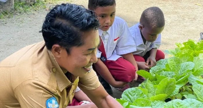 Dukung Pemenuhan Gizi Anak, SD di Jayapura Buat Kebun dan Kantin Sehat