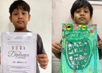 Lukisan Siswa SD Surabaya Lolos Kurasi Pameran Internasional di Turki