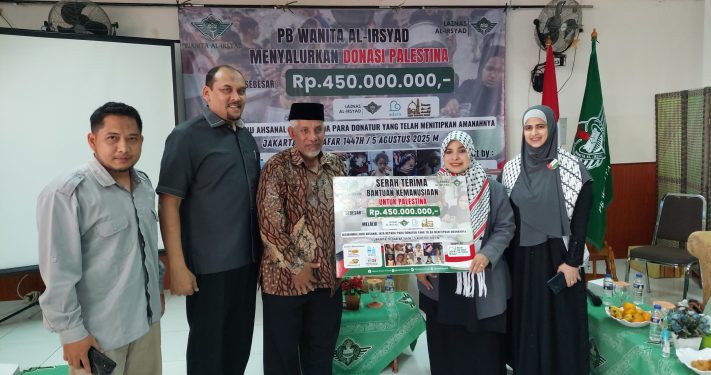 PB Wanita Al Irsyad Salurkan Donasi Kemanusiaan untuk Palestina