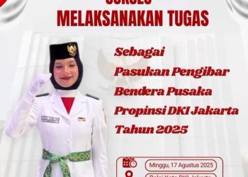 Siswi SMA JISc Jakarta Islamic School Tunaikan Tugas Menjadi Paskibraka DKI Jakarta 2025