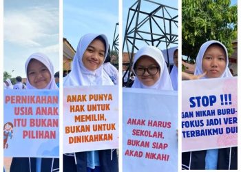 Memperingati Hari Anak Nasional, Pelajar SMP di Karawang Gaungkan Deklarasi Tolak Perkawinan Anak