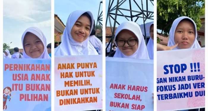 Memperingati Hari Anak Nasional, Pelajar SMP di Karawang Gaungkan Deklarasi Tolak Perkawinan Anak