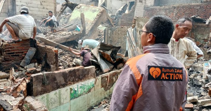 Rumah Zakat Action Dukung Penyintas Kebakaran di Senen, Jakarta Pusat
