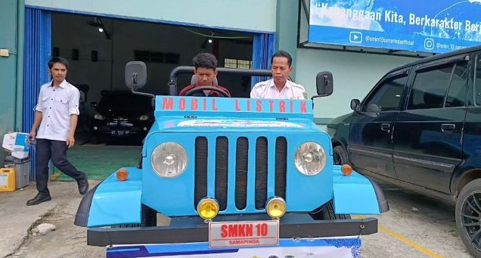SMKN 10 Samarinda Hasilkan Prototipe Mobil Listrik