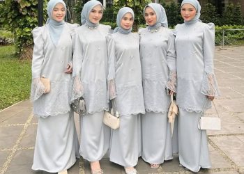 Pernikahan Modern, Berikut Inspirasi Model Baju Bridesmaid Satin Polos Hijab