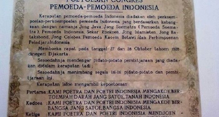 Ketahui Isi Ikrar Teks Sumpah Pemuda
