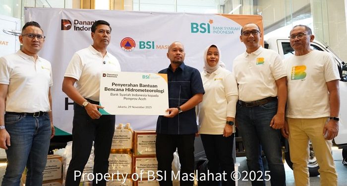 BSI Maslahat dan BSI Serahkan 15 Ton Bantuan Kemanusiaan Bagi Korban Banjir Longsor di Aceh