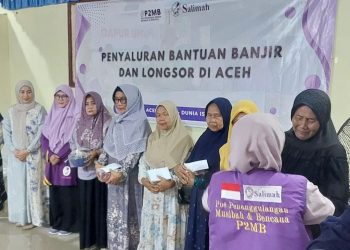 Salimah Salurkan Bantuan Banjir dan Longsor kepada Lansia di Langsa