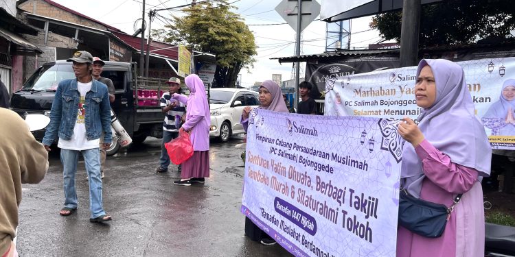 Salimah Bojonggede Bagikan 3.350 Takjil, 370 Nasi Gratis, dan 65 Paket Sembako Murah