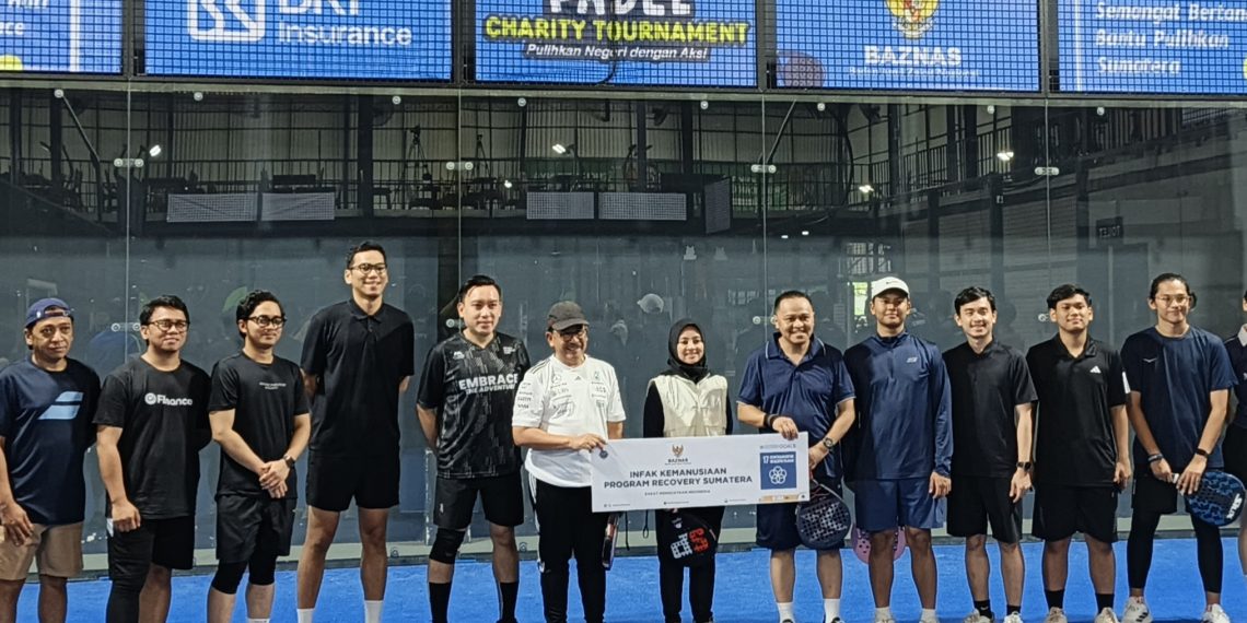 Pulihkan Sumatra, BAZNAS RI Bersama Komunitas Padel Ajak Masyarakat Berbagi Lewat Charity Padel Tournament