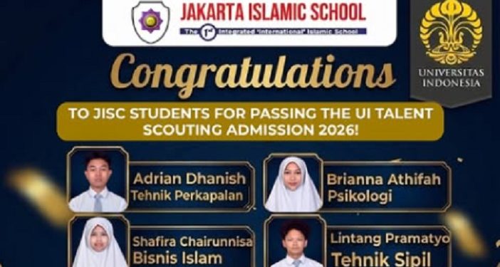 Daftar Nama Siswa-Siswi JISc yang Lolos Seleksi UI Lewat Jalur Talent Scouting 2026