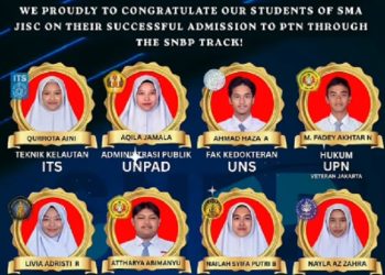 Siswa SMA JISc Lolos SNBP 2026, Tembus Sejumlah PTN Favorit