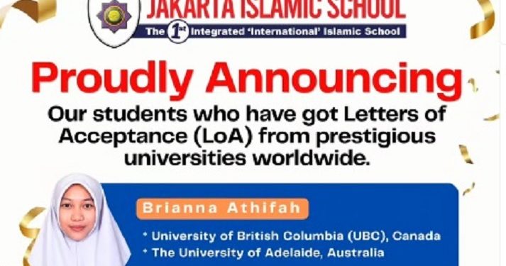 Siswa JISc Berprestasi Raih LoA dari Universitas Ternama Dunia