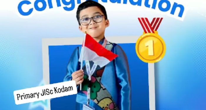 Siswa Primary JISc Kodam Raih Medali Emas di Ajang Internasional ISLO Singapore