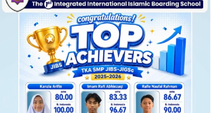 SMP JIBS–JIGSc Raih Prestasi Gemilang, Cetak Top Achievers TKA 2025–2026