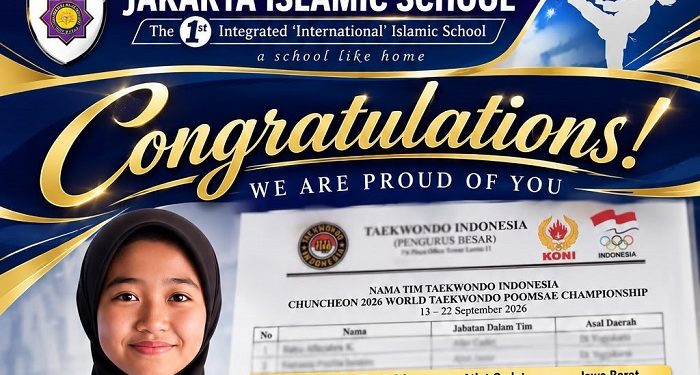 Siswa JISc, Ainun Nadhifia Jalil Torehkan Prestasi Taekwondo, Siap Berlaga di Kejuaraan Dunia Korea