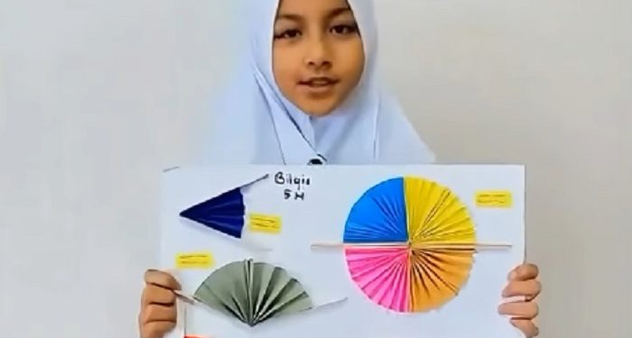 Belajar Sudut Jadi Lebih Menyenangkan, Siswa Primary JISc Kodam Berkreasi dengan Kertas Warna